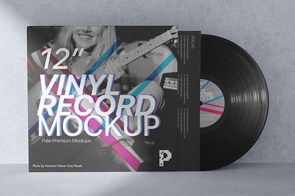 Vinyl Record With Blank Cover Stock Photo - Download Image Now