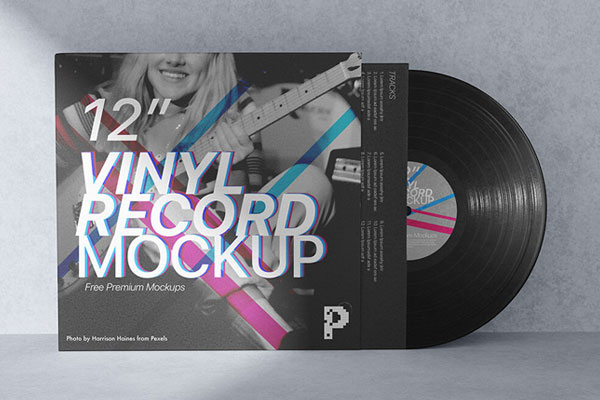 Vinyl Record PSD MockUp