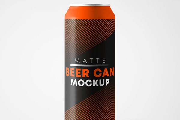 2 Matte Beer Can Mockups in Different Views FREE PSD