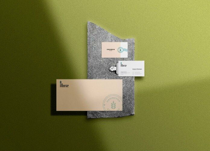 2 Mockups of Stationery Branding Design from Different Angles FREE PSD