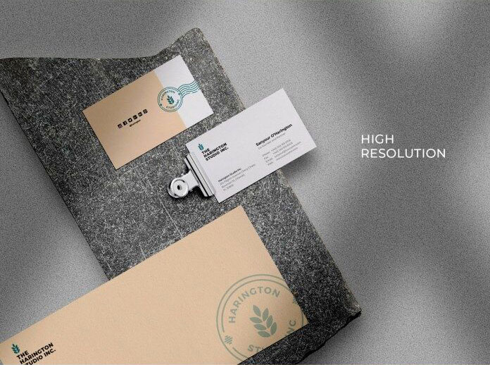2 Mockups of Stationery Branding Design from Different Angles FREE PSD