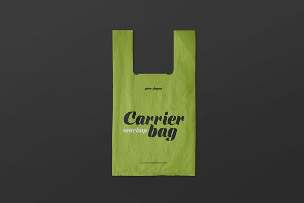 Plastic Shopping Bag w/ Loop Handles Mockup - Front View - Free Download  Images High Quality PNG, JPG