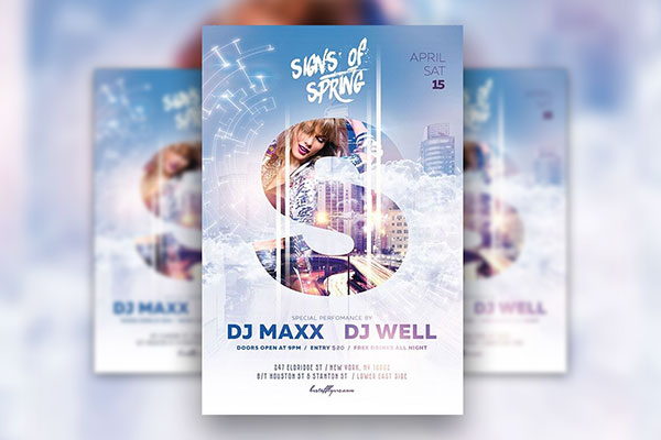 2 Urban Modern Party Flyer and Facebook Cover Templates FREE PSD