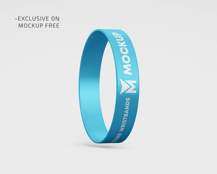 3 Mockups Featuring Different Numbers of Wristbands in Different Views FREE PSD