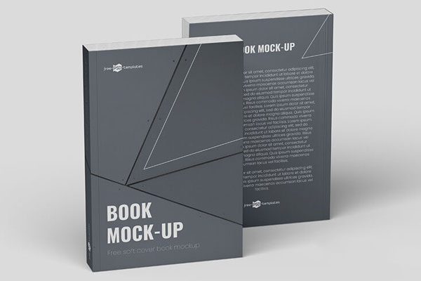 3 Mockups of Cover Books in Different Positions FREE PSD