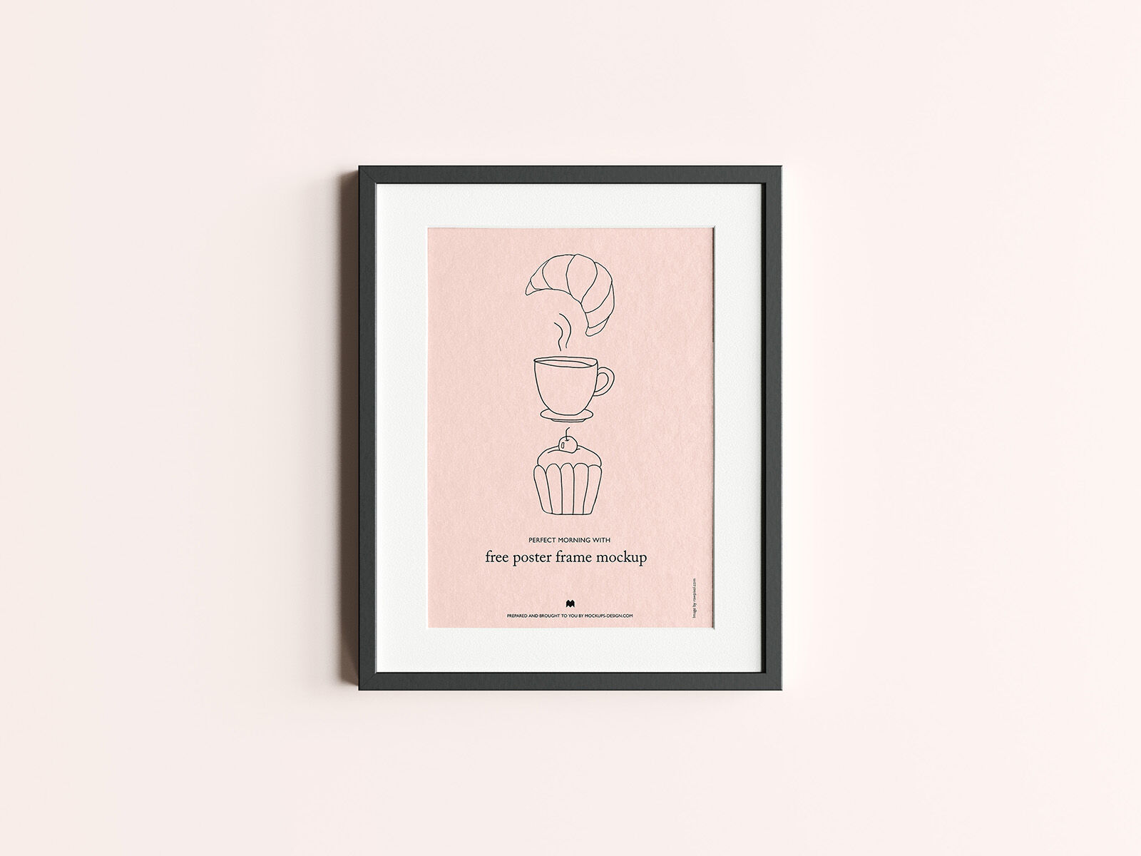4 Poster Frame Mockups in Perspective and Front Views FREE PSD