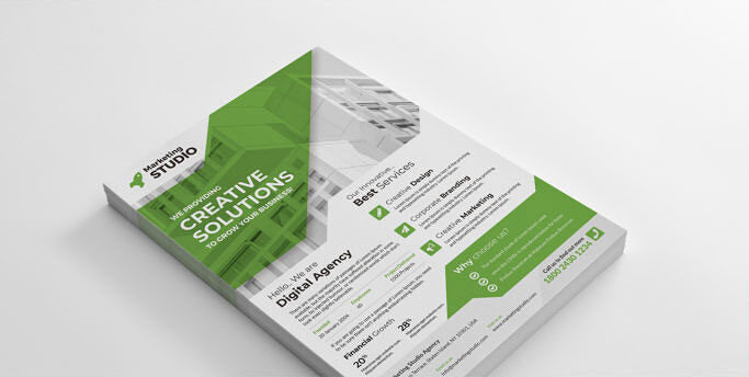 5 Clean Infographic Corporate Flyer Template FREE PSD