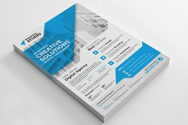 5 Clean Infographic Corporate Flyer Template FREE PSD
