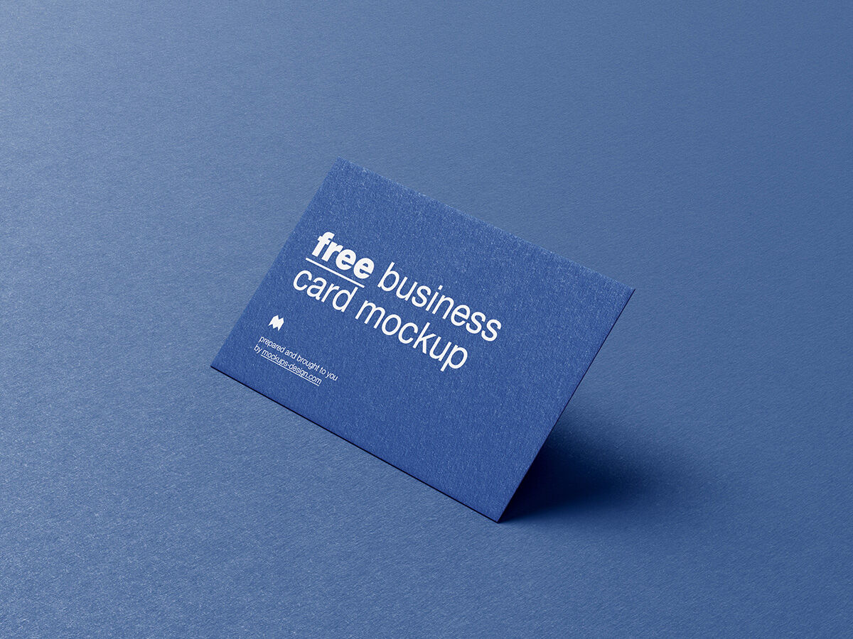 5 Minimalistic Business Card Mockups in Different Views FREE PSD