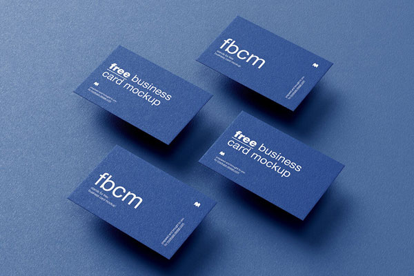 5 Minimalistic Business Card Mockups in Different Views FREE PSD