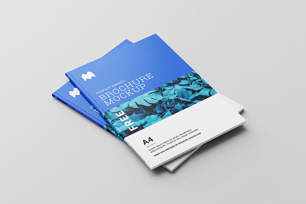 6 Mockups of Bound Brochures in Different Views FREE PSD