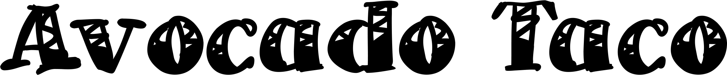 Avocado Taco Font