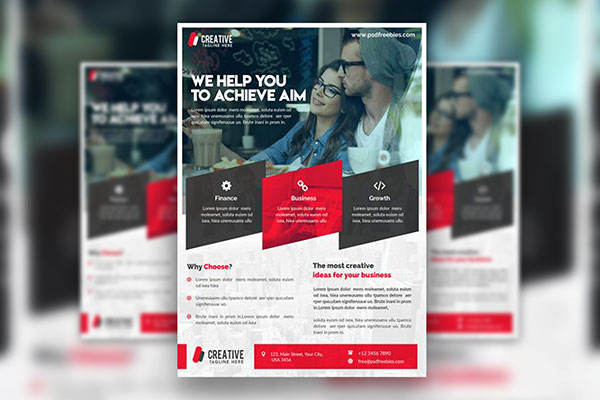Classic Corporate Flyer Template FREE PSD