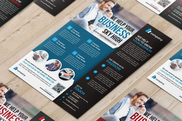 Clean, Modern Corporate Flyer Template FREE PSD