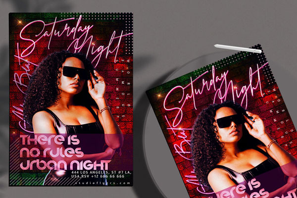 Dotted Urban Party Flyer Template FREE PSD