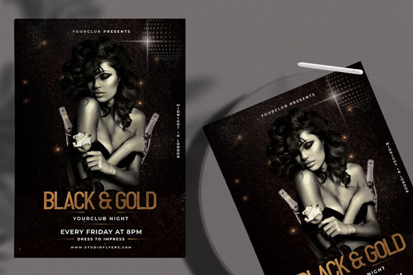 Elegant Club Event/Party Flyer Template FREE PSD