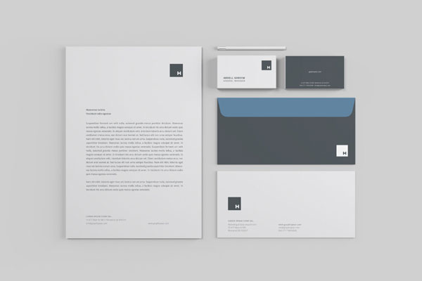 Five Mockups Featuring Business Cards, Letterheads, envelops and CD Cover FREE PSD