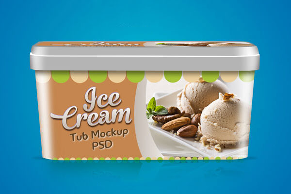 Plastic Ice Cream Tub PSD Mockup – Original Mockups
