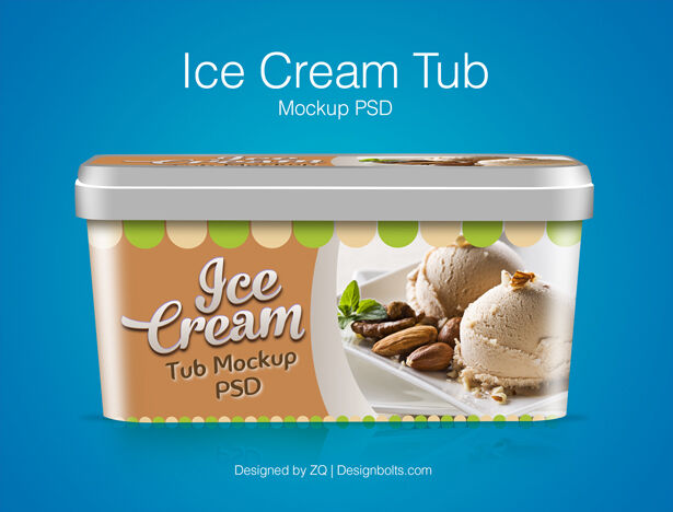 Ice Cream Tub Mockup - 8 Views Graphic by illusiongraphicdesign