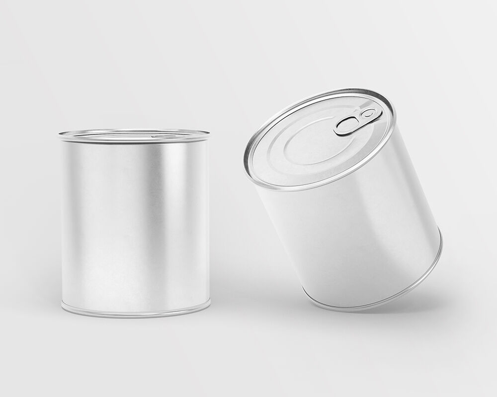 Front View of Two Food Cans Mockup FREE PSD