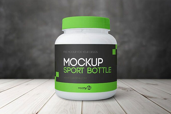 Front View Plastic Bottle Mockup FREE PSD