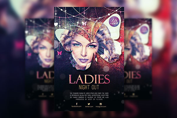 Glitter Nightclub Flyer Template FREE PSD