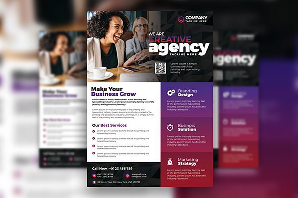 Infographic and Corporate Business Advertisement Flyer Templates FREE PSD