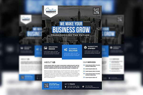 Infographic Corporate Advertising Flyer Template FREE PSD