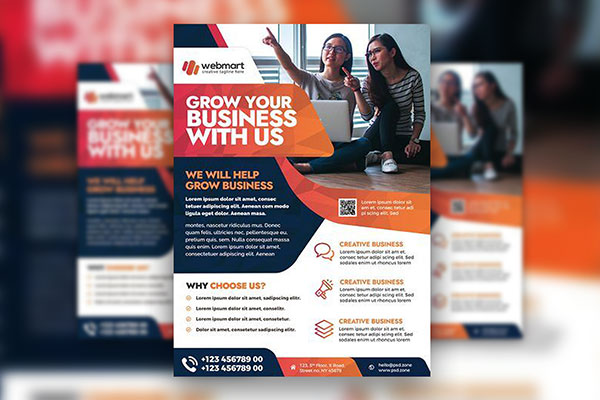 Infographic Corporate Flyer Template Free Download 