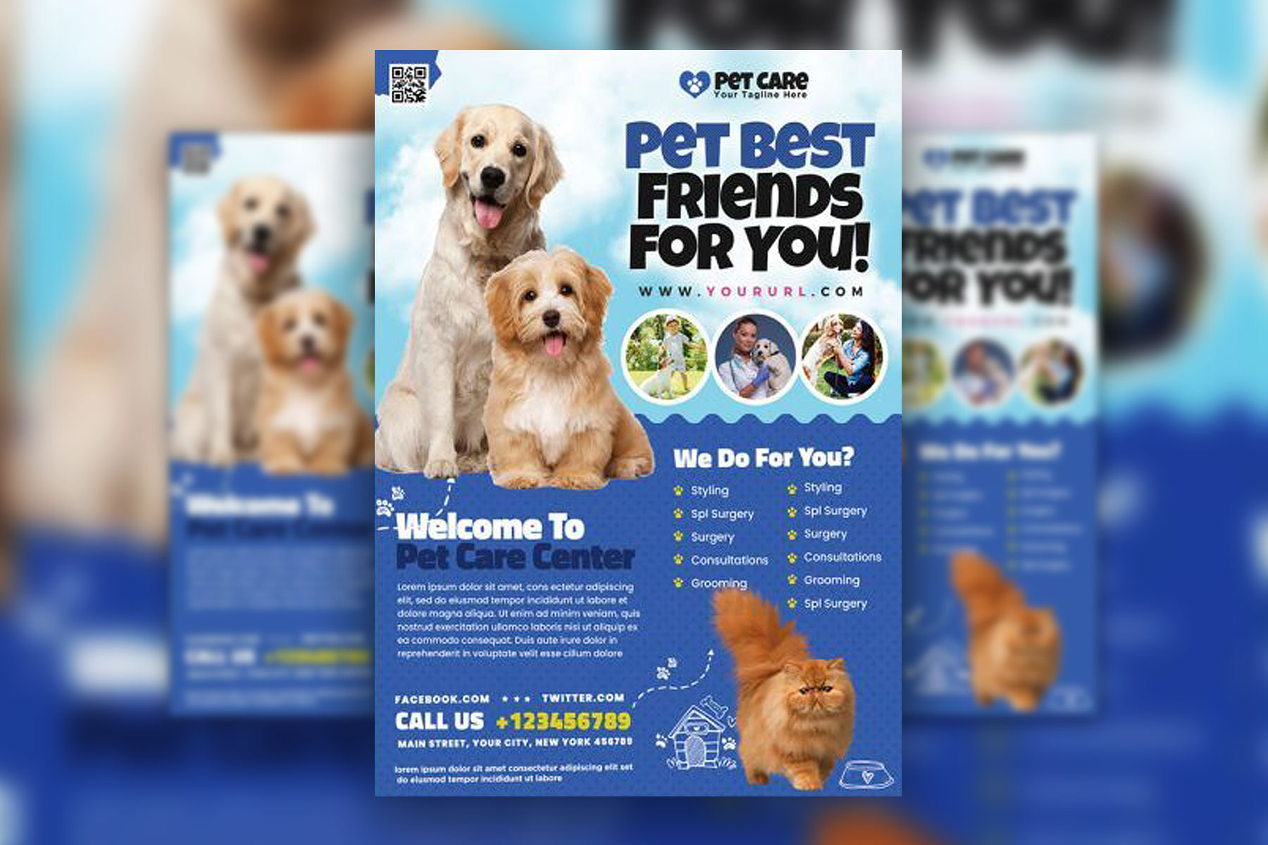 Infographic Pet Shop Flyer Template (FREE) - Resource Boy