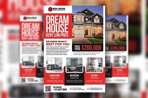 Luxurious Real Estate Flyer Template FREE PSD