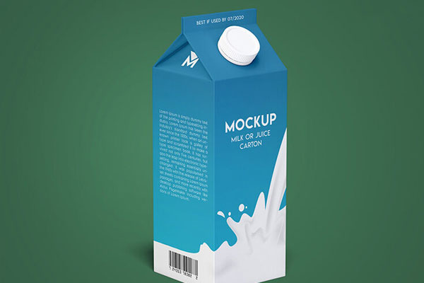 Three Screw Cap Milk Cartons Mockup (FREE) - Resource Boy