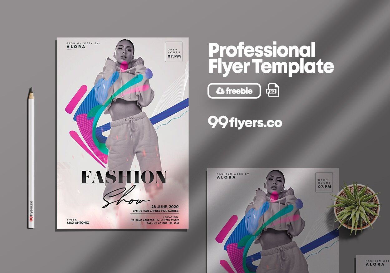 Minimalistic Fashion Flyer Template FREE PSD