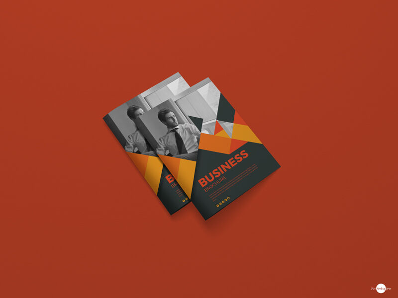 Mockup of 2 Brochures Placed on Each Other FREE PSD