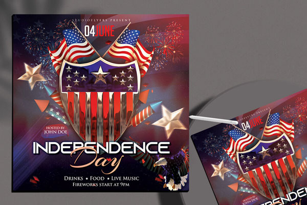 Modern Festive 4th of July Flyer Template Free Download | Resource Boy