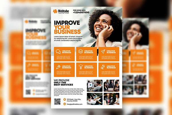 Modern Business Flyer Template FREE PSD