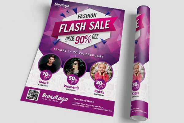 Modern Fashion Sale Grid Flyer Template FREE PSD