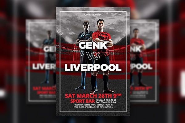 Modern Football/Soccer Flyer Template FREE PSD