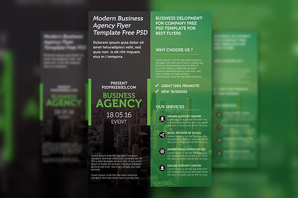 Modern Urban Agency Flyer Template FREE PSD