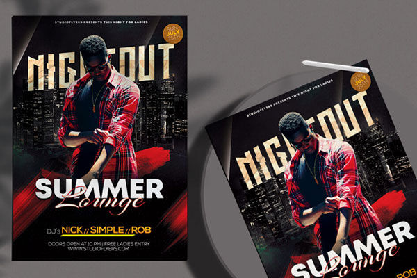 Modern Urban Summer Party Flyer Template FREE PSD