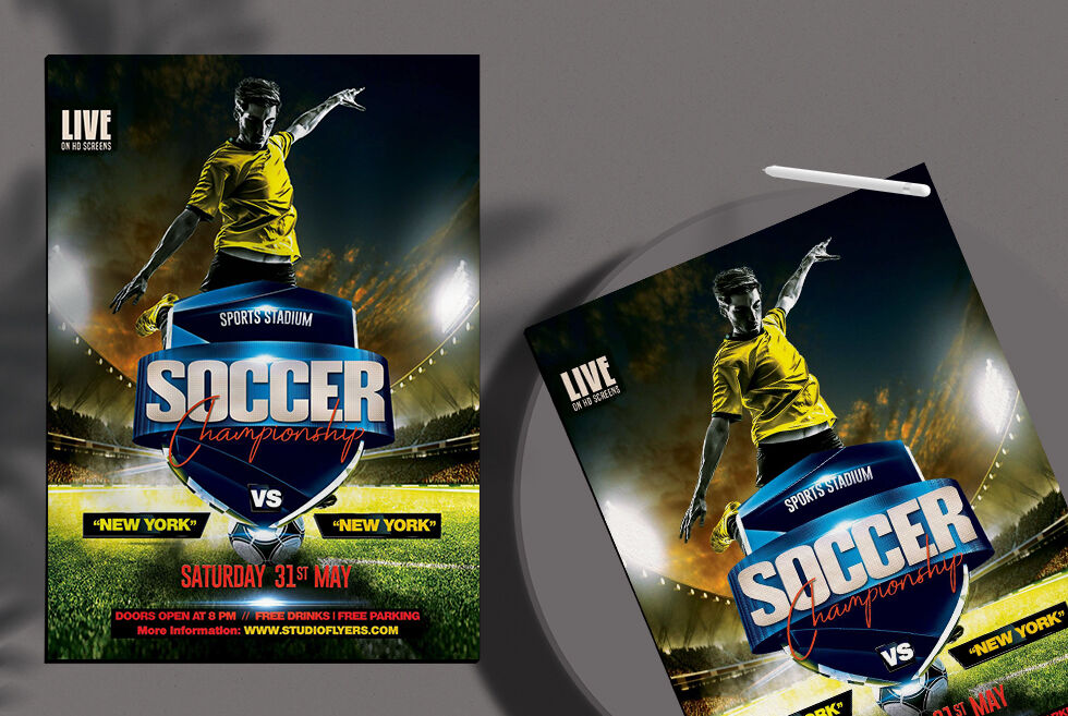 soccer flyer design