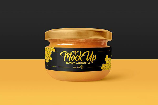 Side View Honey Jar Mockup FREE PSD