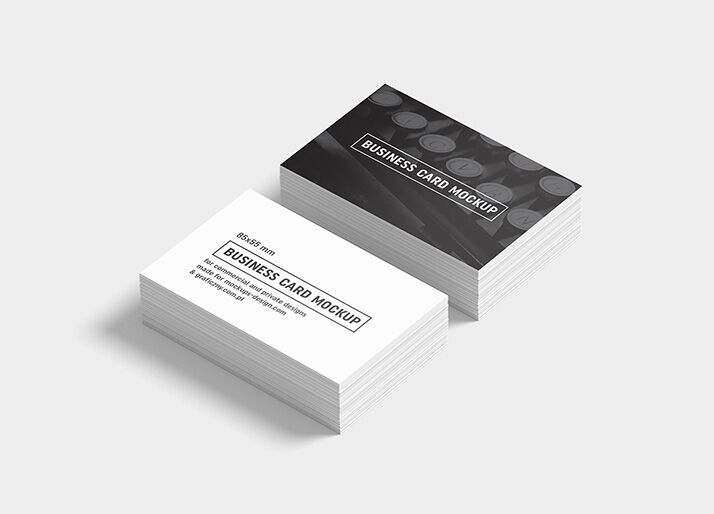 Six Mockups Showing Different Views and Number of Business Cards FREE PSD