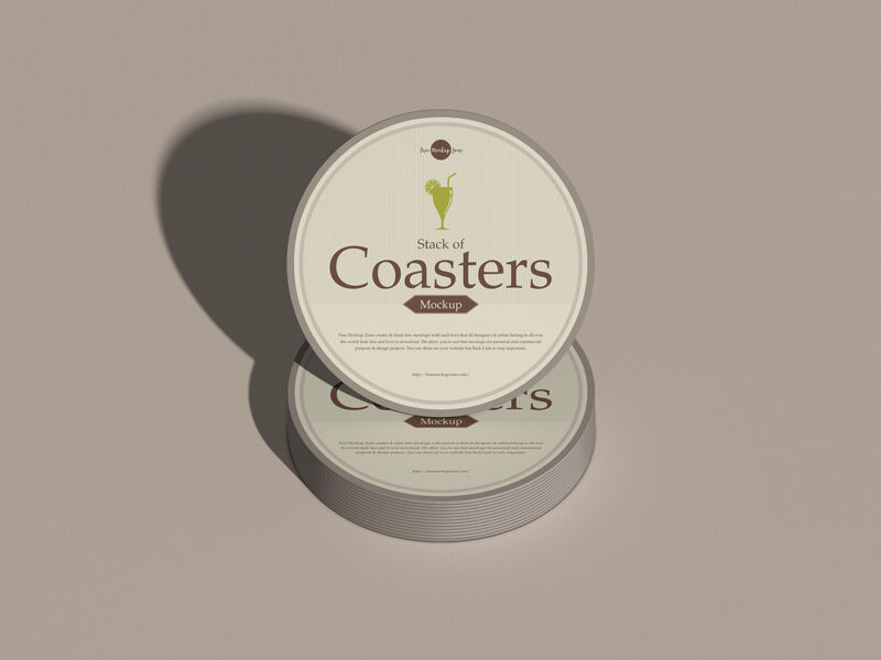 Stack Of Round Coasters Mockup FREE Resource Boy