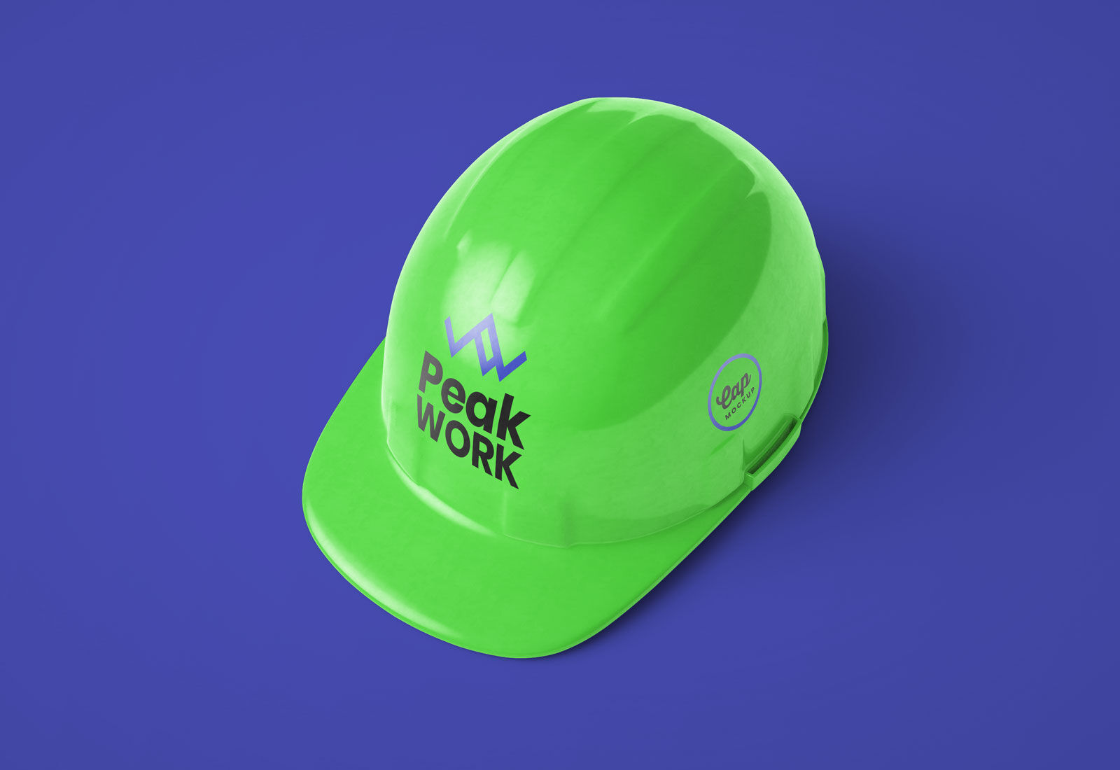Top Side View of Construction Safety Helmet Cap Mockup FREE PSD