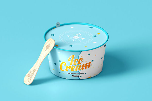 Plastic Ice Cream Tub PSD Mockup – Original Mockups