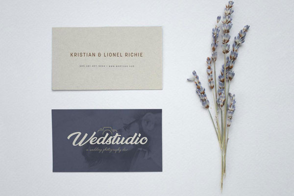 Top-View Mockup of Two Business Cards Laid Horizontally in a Column FREE PSD