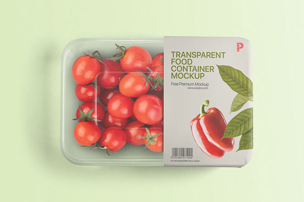 Top View of a Transparent Food Container Mockup FREE PSD