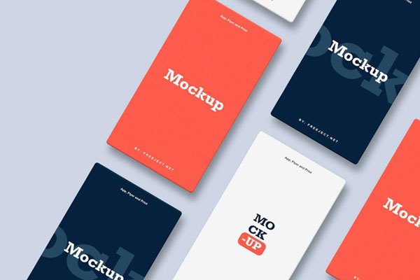 Top View of Flyers Mockup FREE PSD