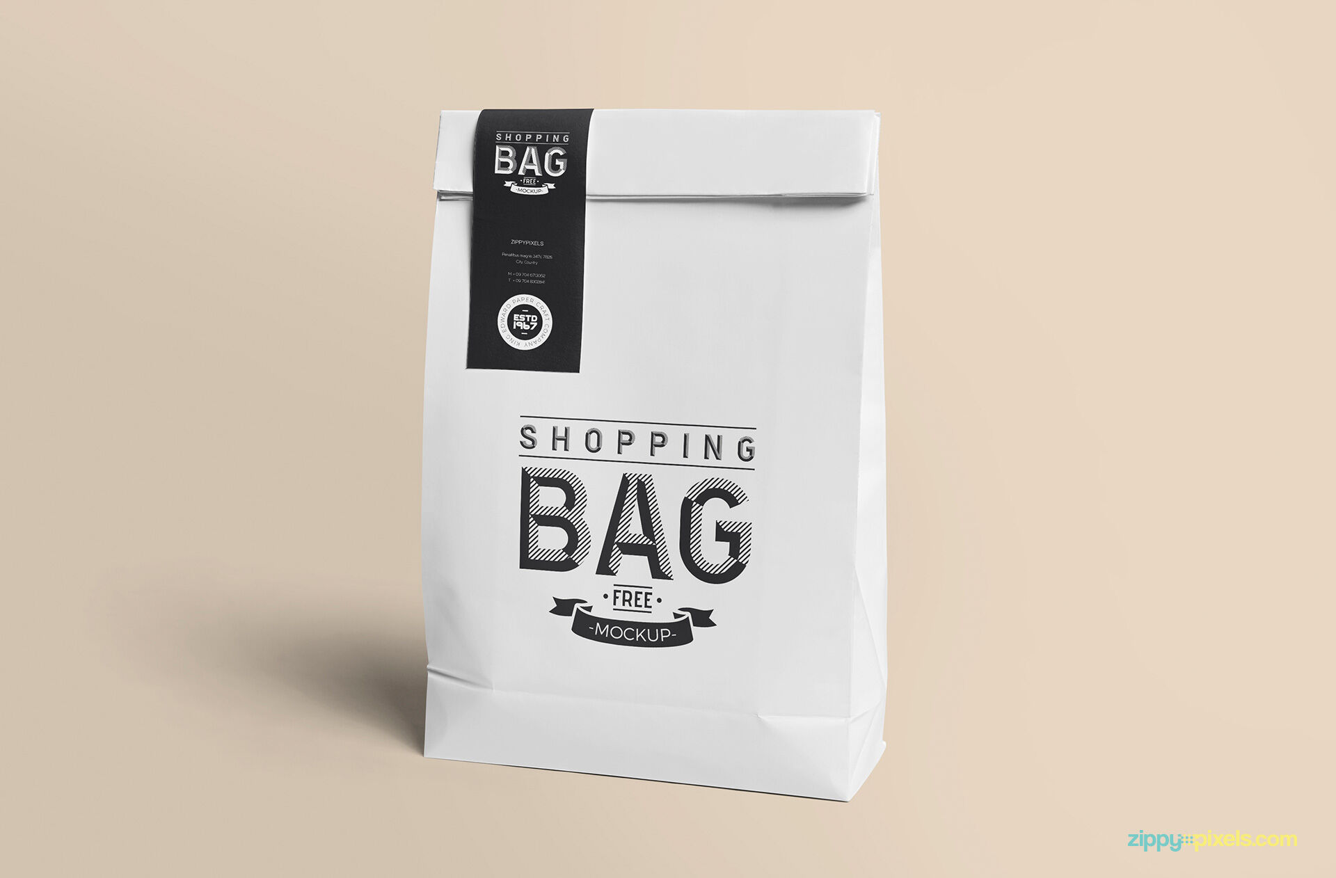 Two 3/4 View Paper Bag Mockups FREE PSD